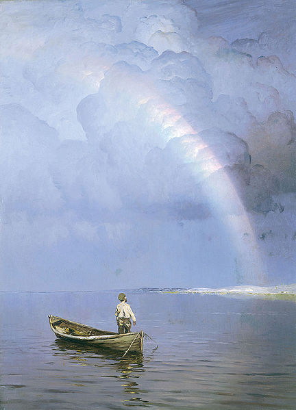 “The Rainbow” by Nikolay Nikanorovich Dubovskoy (1859–1918) Russian Landscape Painter