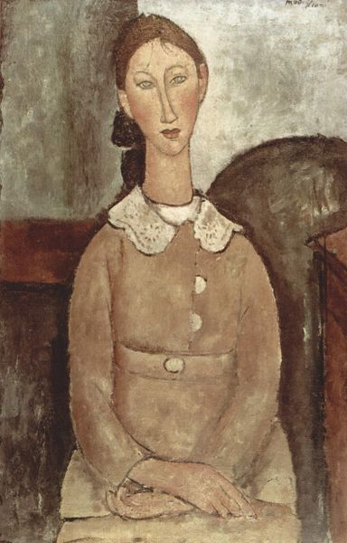 “Girl in Yellow Dress” by Amedeo Modigliani (1884–1920) Italian Painter & Sculptor