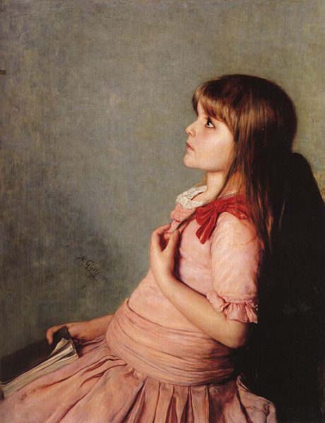 "Learning by Heart" by Nikolaos Gyzis (1842-1901) Greek Artist