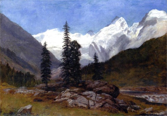 "Rocky Mountain" by Albert Bierstadt (1830-1902) German-American Painter